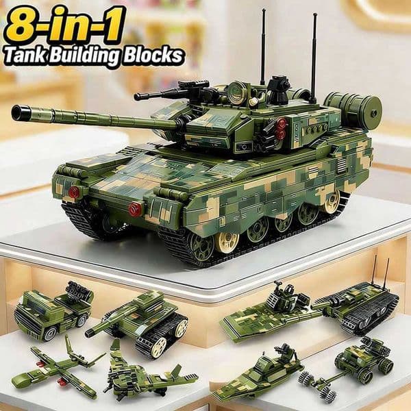 40CM Military Panzer Panther Medium Tank Building blocks 99A Tank 2 Battle Tank brick model Boy gift Childrens toyR260528
