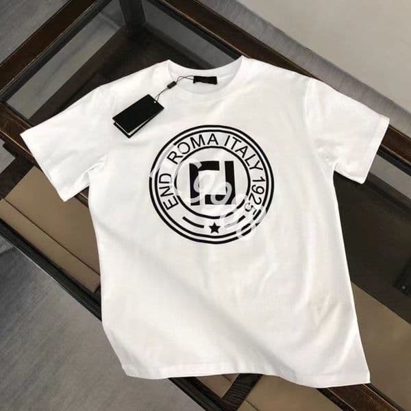 summer fashion brand new fashion print American men and women New summer pure cotton combed cotton men's short-sleeved loose casual trendy brand trendy brand t-shirt