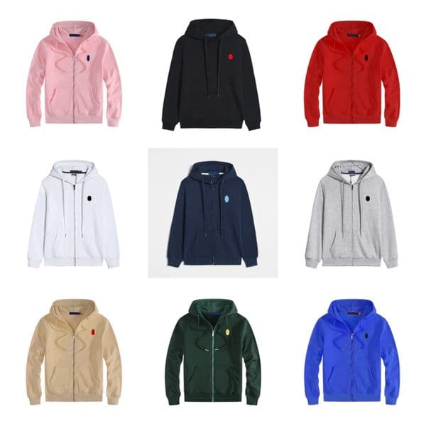 Designer Mens Polo Hoodies Loose Cardigan Tops Clothing Polo Tracksuit Set Pullover Cotton Simple Long Sleeve Casual Zip Up