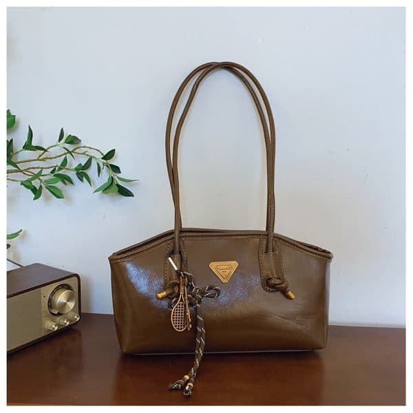Stylish Ladies PU Leather Top Handle Bags Trendy Single Shoulder Messenger Vintage Inspired Tote Handbags 250807T260609
