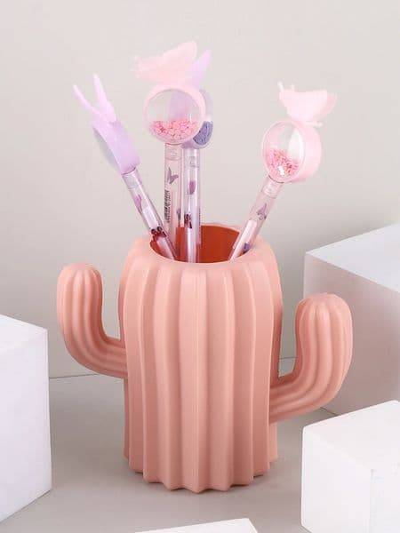 Creative Cactus Pen Holder Desk Storage Accessories Tabletop Ornament BackToSchool Gifts Kawaii Organizer 260527