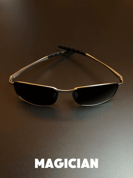 Men's Retro Oval Polarized Sunglasses, Lightweight Metal Frame, UV400 Protection, Vintage Sporty Shades for Driving & Outdoor magicians 2025