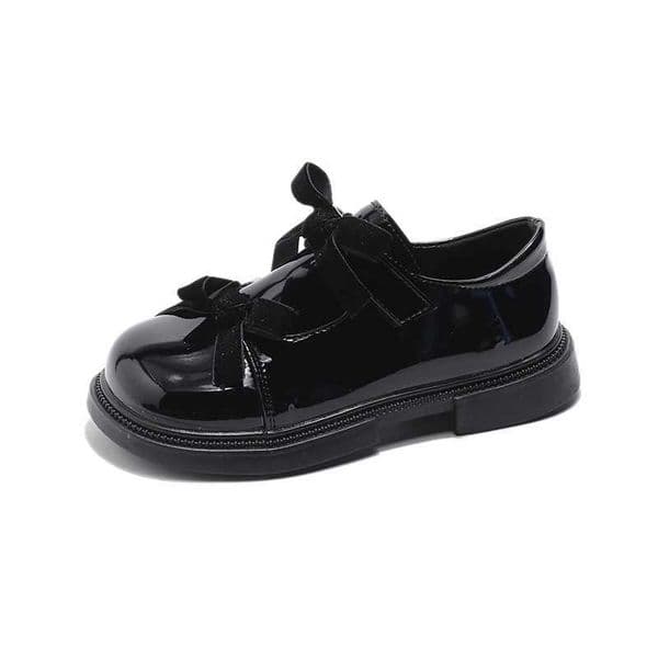 2026 Girls Sweet Leather Shoes Little Princess Cute Double Bots Design Loafers Students School Performance ShoesT260528