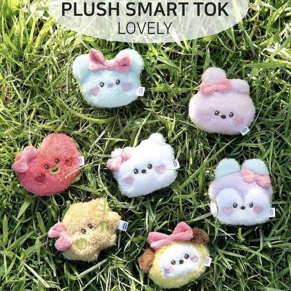 Btsmerch New BTS BT21 Bowknot Plush Toy With Retractable Airbag Stand For Mobile Phones Holder Desk Decoration Gift Convenient Phone Holder