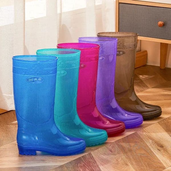 Classic Simple Womens HighTube Waterproof Rain Boots AllSeason Outdoor Kitchen Work Shoes Durable PVC Adult KneeHigh 260528