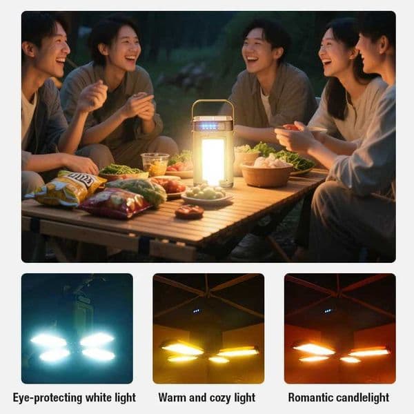 Outdoor portable mobile power light Type-C charging LED hanging multi gear tent light suitable for camping hiking and fishing M260527