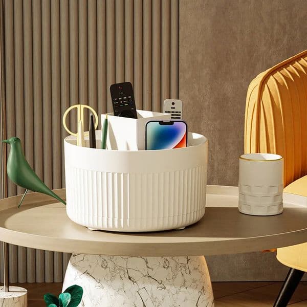Desktop rotating storage box makeup brush cylinder cosmetics shelf table dresser eye shadow pen 260527