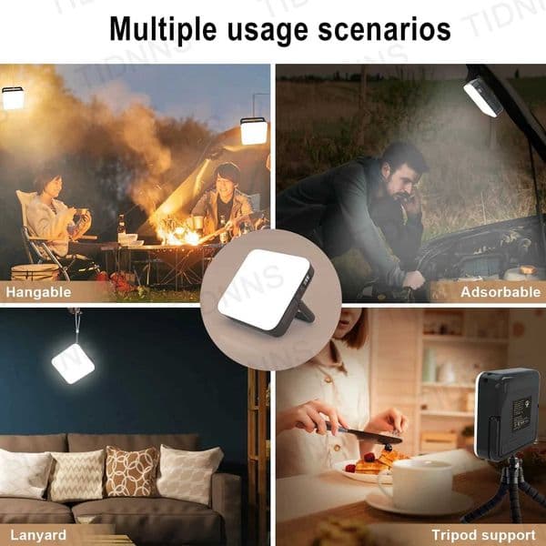 Magnetic USB Rechargeable Portable Camping Lamp with 4 Light Modes Camping Lantern Outdoor Led Flashlight Tent Light M260527