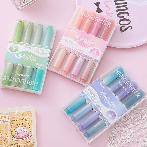 Gradient Color Highlighters, High Aesthetic Value, Colorful Markers For Student And Meeting Use, Eye-Friendly Colors, Large Capacity Highlighters Wholesale