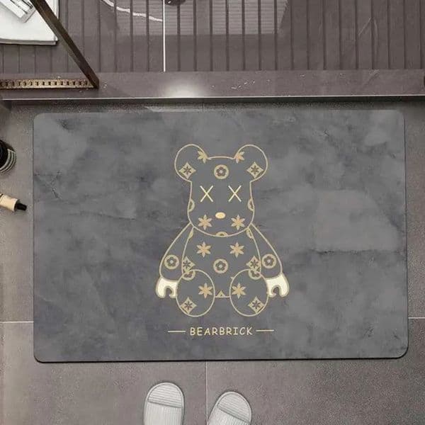 202 Luxury Cute Bear Bath Mat perfume Diatomaceous cologne Earth Bathroom Rugs Super Absorbent Quick Dry Non Slip Thin Floor Mats Fit Shower Rug Free Shipping 020