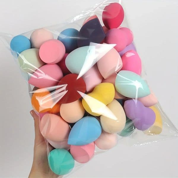 20PCS Makeup Sponge Set - Dual Use Vegan for Foundation/Concealer Eco-Friendly Water-Based PU All Skin Types 260527