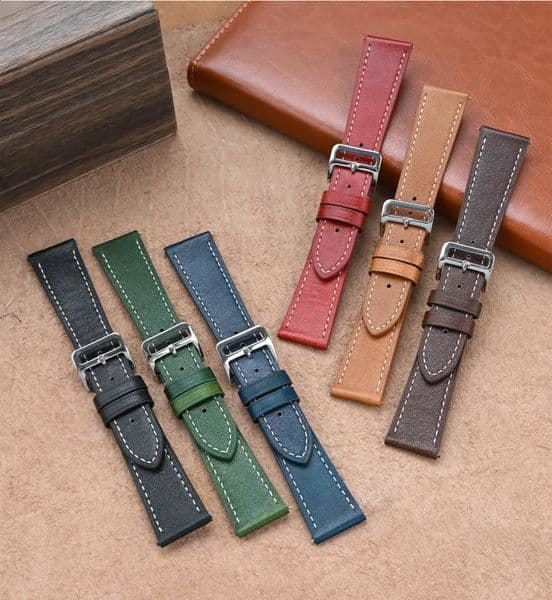 17mm 18mm 19mm 20mm 21mm 22mm Genuine Leather Watch Strap Band Universal Watchband Retro Bracelet Quick Release Bar Wristband 260527