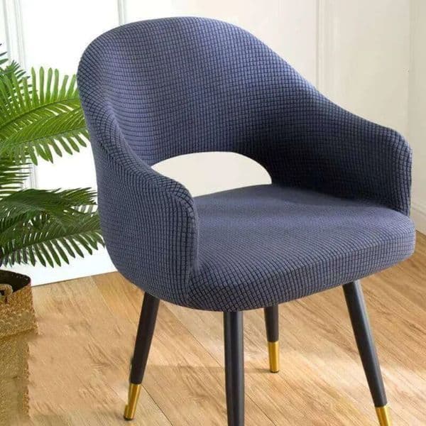 2026 Universal Curved Hollow Back Jacquard Arc Armchair Dining Chair Covers Home perfume Spandex Elastic cologne Dustproof Cover Free Shipping 6 13 4