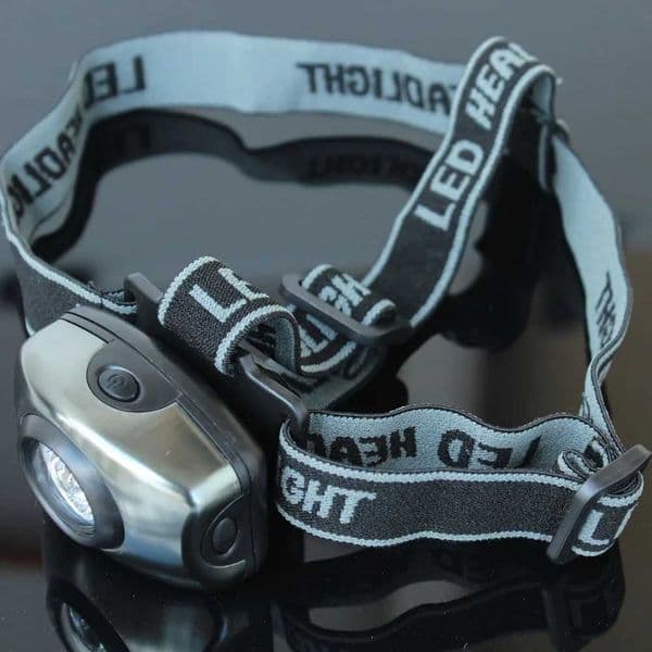 Powerful 5 LED Metal Headlamp Adjustable Band Mini Head Light Portable Flashlight Battery Camp Torch Customized Engraved S260527