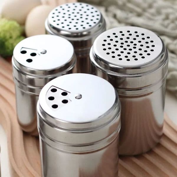 Multi-purpose Stainless Steel Seasoning Jar Salt Sugar Bottle Rotating Cover Kitchen Gadgets Spice Pepper Shaker Spice Jar a260525