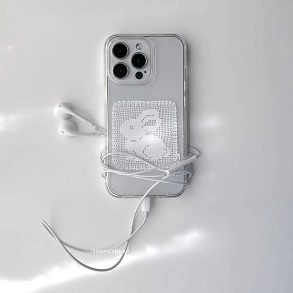 Korean Ins Ballet Girl Style Gentle Lace Pattern Rabbit Phone Case For iPhone 17 16 15 14 13 12 11 Pro XR X Max 7 8 Plus Cover Z260528