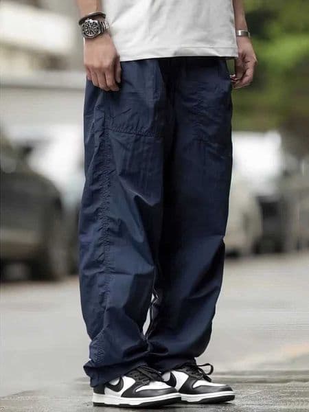 Outdoor Waterproof Parachute Pants Men Casual Baggy Wide leg Motorcycle Pants Streetwear Sport Jogger Sweatpants Trousers Z260528