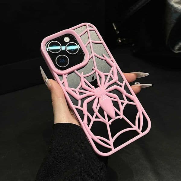 ins Spider Skeleton Heat Dissipation Phone Case For iPhone 17 16 Plus 15 14 13 12 11 Pro Max Soft TPU Cartoon Frame Bumper Caps Z260528