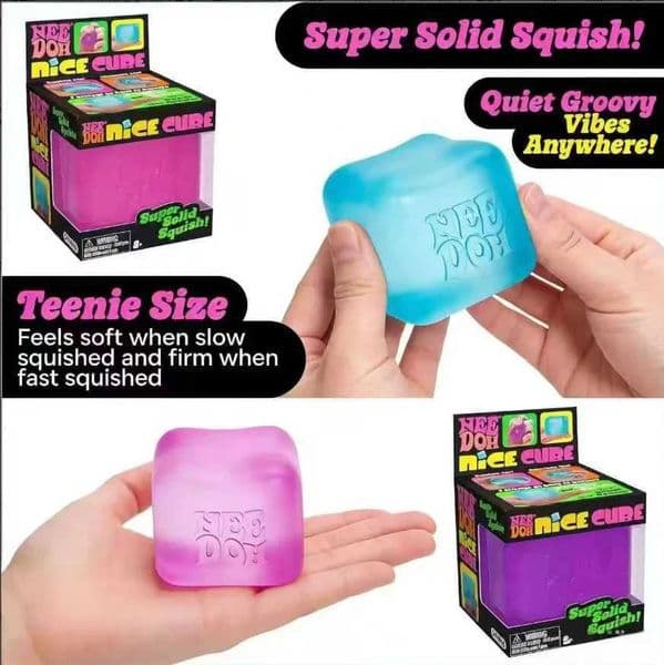 Hot NeeDOH Model Soft Squishy Toy Nice Cube Sensory Stress Reliever Fidget Tool for Anxiety for Adults Kids Premium in Stock Z260528