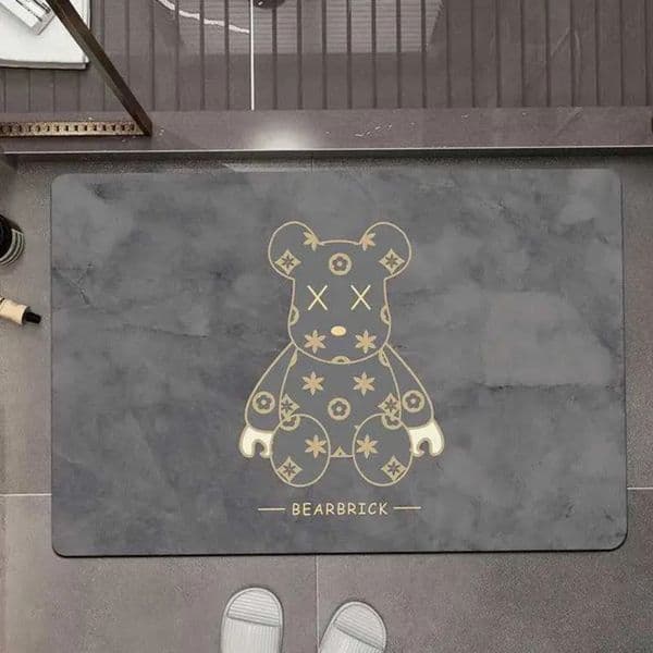 2026 Luxury Cute Bear Bath Mat perfume Diatomaceous cologne Earth Bathroom Rugs Super Absorbent Quick Dry Non Slip Thin Floor Mats Fit Shower Rug Free Shipping 6 13 5