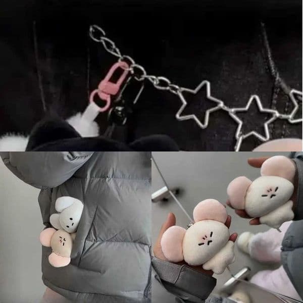 Fluffy Plush Cat Keychain Soft Stuffed Doll Bag Pendant Excellent Girls Gift L260528