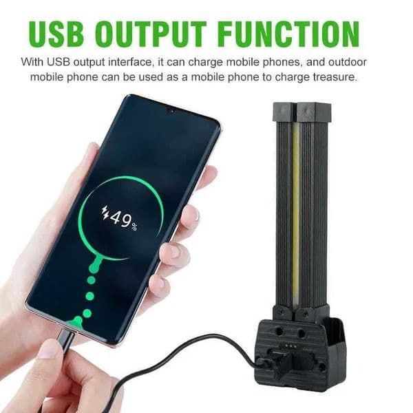 Strong Flashlightoutdoor Multifunctional Camping Lightingflashlight Auto Repair Work Lightfolding COB Light M260527
