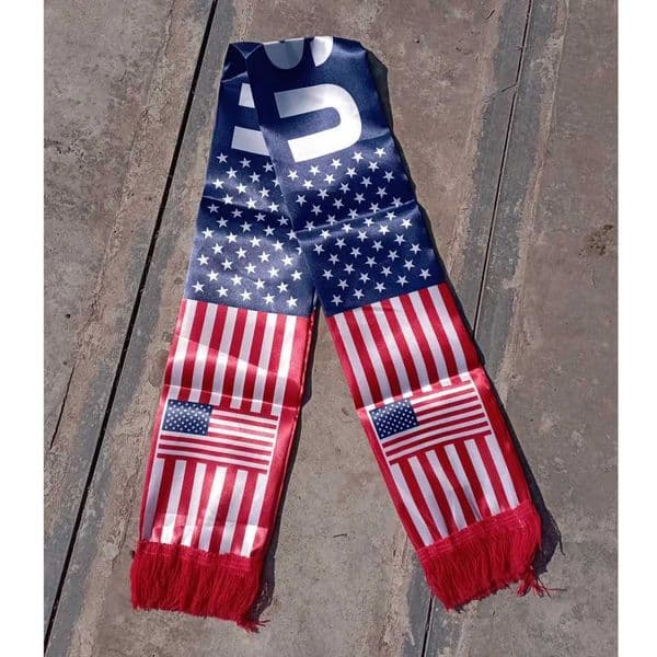 Aerlxemrbrae American Flag scarfs14x130cm American Flag scarf Fan scarf Sports holiday decoration C260528