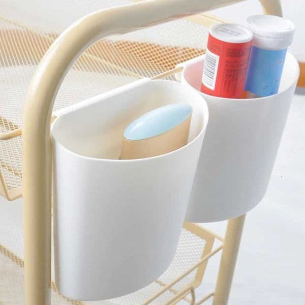 Household Back Hanging Plastic Storage Basket Kitchen Bathroom Mini Organizers Small Things Portable Storage Box Container J260528