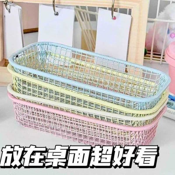 Simple Cry Iron Art Storage Basket Office Desktop Miscellaneous Items Organizer Box Korean Sle Pure Color Home Storage Basket J260528
