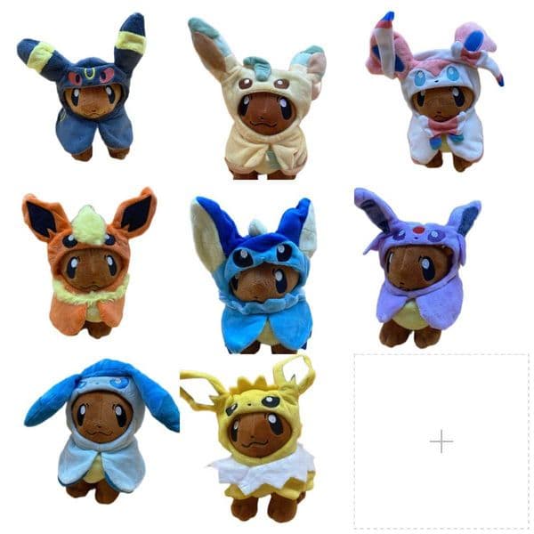 Eevee Transforming into Elf Cosplay Sun Fairy Grass Moon Water Thunder Elf Plush Toy Doll L2605284WXT