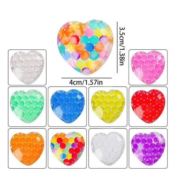 Stress Relief Pinch sic Water Bead Mini Love Squeeze Toy Stress Relief Tool Rand ColorJ260528