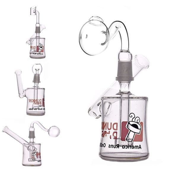 Wholesale USA Popular Hookah glass oil burner pipes Mini Thick heady Clear water bongs for 14mm Female smoking banger bowl