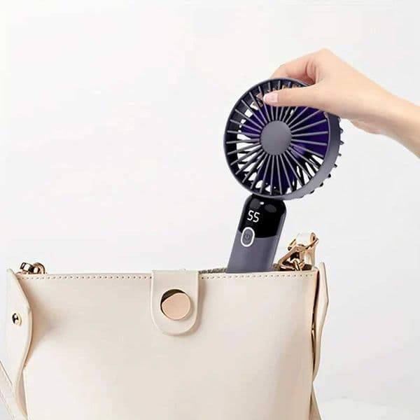 Portable Fan 6 Speeds Personal Fan with Base Digital Display Lash Fan Makeup Fan Handheld/Neck/Desk Fan for Outdoor Indoor C260528