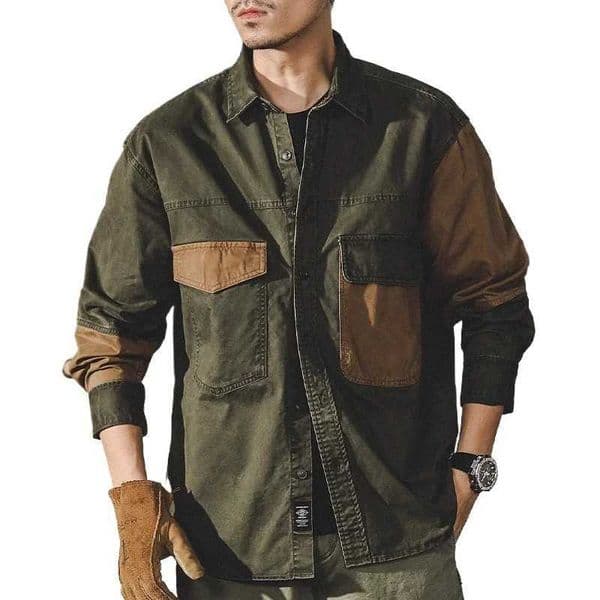 Mens long-sleeved shirts mens spring and autumn loose jackets and coats M260527