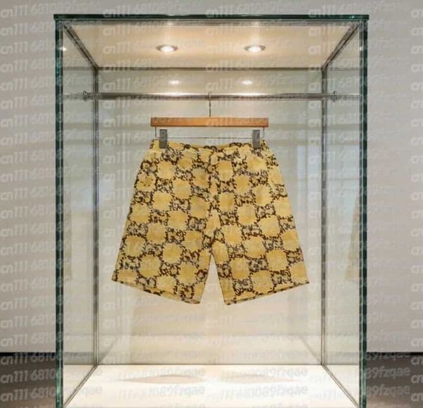 Summer Hot Selling Personalized Fashionable Yellow Checkered Shorts Adult and Childrens Casual Sports Shorts FamilyMatching C260528