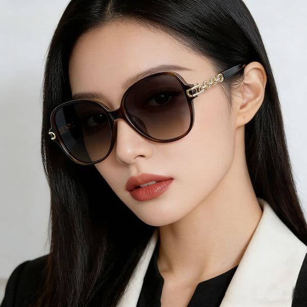 New Butterfly Shaped Retro Designer Sunglasses Luxury UV400 Anti UV Large Frame Face Enhancing Outdoor Glasses Brand Polarized Sports Cycling Glasses For Women