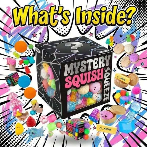 Funny Mix Squishy Blind Box, Random Surprise Squeeze Toys, 1 Pcs Guaranteed Cute Fidget Toy for Stress Relief 26L0528