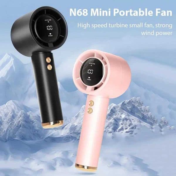 High-speed Handheld Fan Portable Mini Rechargeable Turbo Fan Outdoor Household Powerful Handheld Fan C260528