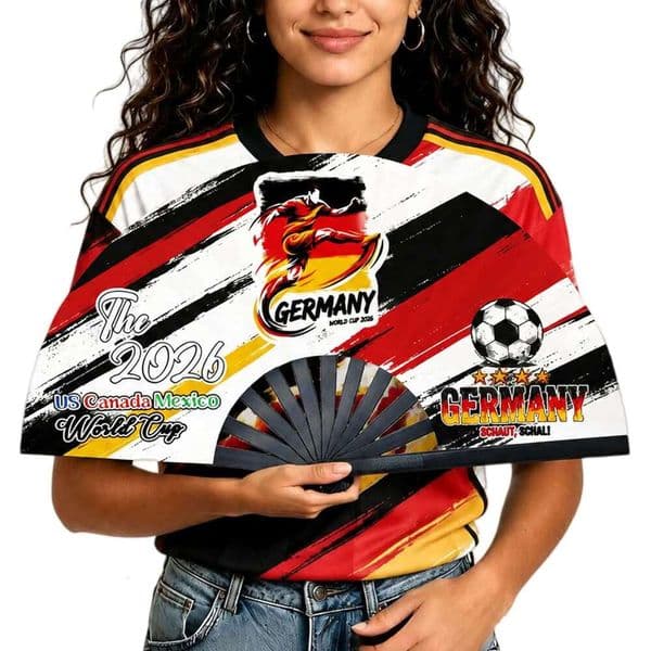 2026 World Cup Folding Fans Soccer Game Day Essentials Stadium Chants Party Favors Gifts Accessories Germany Jersey Outfit For Women Men One Size