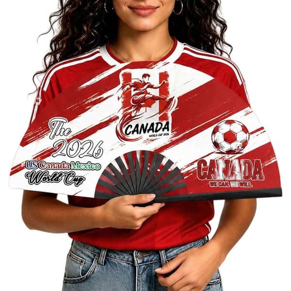 2026 World Cup Folding Fans Soccer Game Day Essentials Stadium Chants Party Favors Gifts Accessories Canada Jersey Outfit For Women Men
