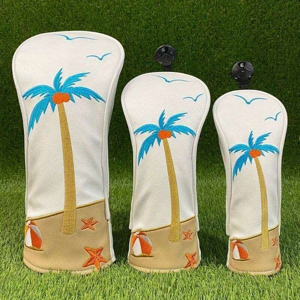 Coconut tree designed club head cover, golf accessories, dust-proof and durable, providing the best protection 26L0528