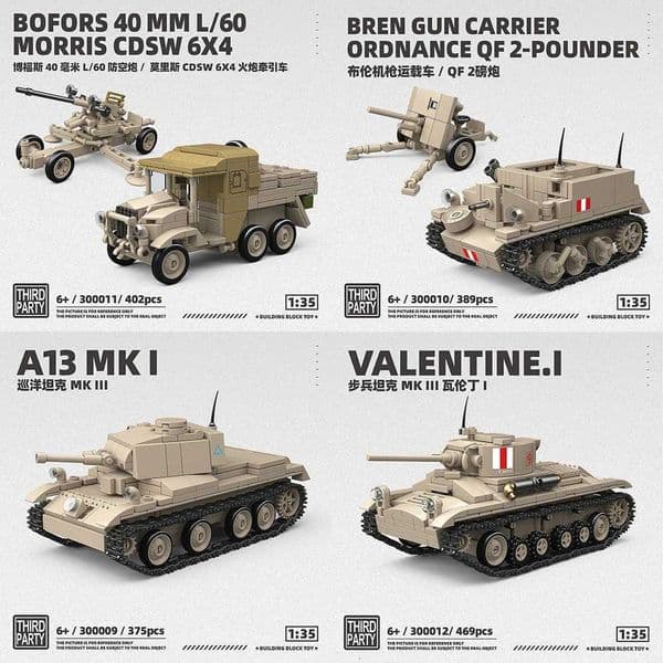 World War II tank Series A13MKI Cruiser tank MK III Building Blocks SdKfz 101 Panzer I Light Tank Model Toys For Kids GiftsR260528