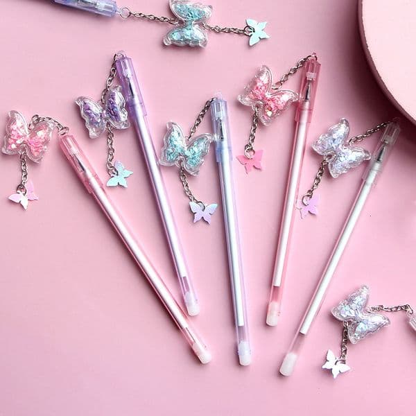 Korean Ins Girly Neutral Pen, Fresh And Cute Student Exam Signature Pen With Pendant