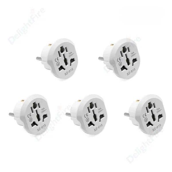 EU Plug Adapter 16A 250V EU Travel Adapter Converter 2 Round Socket High Quality Universal AU US UK CN To EU AC Wall Socket Z260528