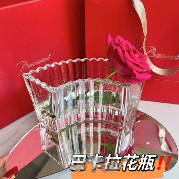 Baka Series Thousand Nights Series Infinity Crystal for Lovers Transparent Glass Vase for Desktop Display Comes with Gift Box T260528