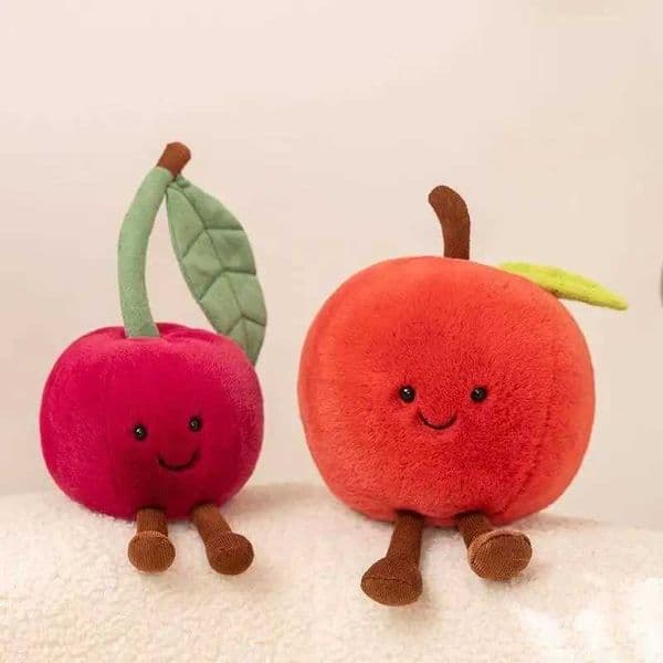 Adorable Latest Fun and Delicious Apple Cherry Fruit Doll Kawaii Stuffed Plush Toy Doll Cartoon Anime Cute Kid Xmas Gi L260527