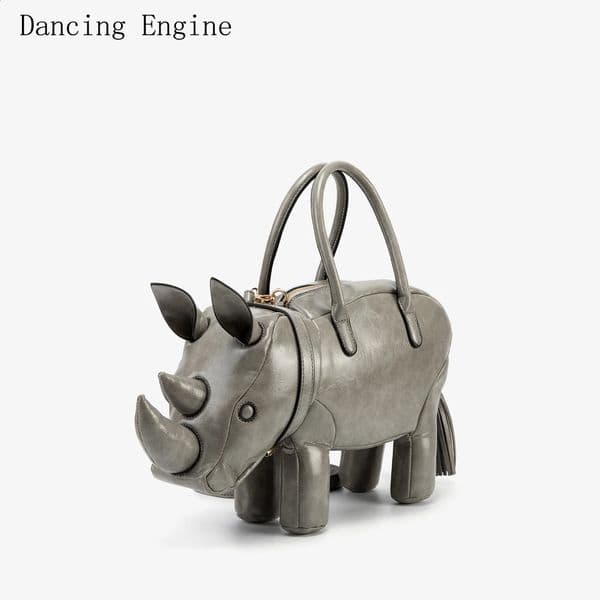 Purses and handbag y ner Womens bag Purse pu leather handbags funny Shape Shoulder bag Rhino Shape 260528