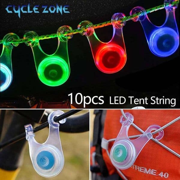 10pcs Mini Flashlight LED Tent String Rope Guard Hanging Cycling Lights Outdoor Camping Warning Lamp S260527