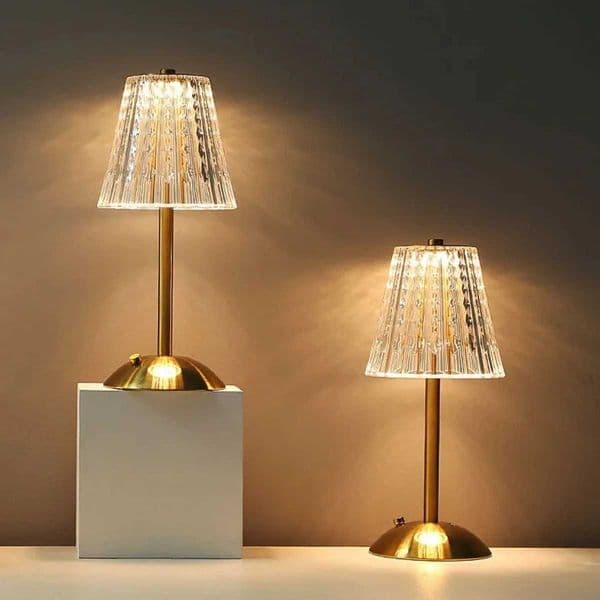 Table Lamp LED Touch Sensor Dimmable Desktop Night Light Rechargeable Wireless Reading Lamp for Hotel Bar Bedroom Decor Light M260529 M260611