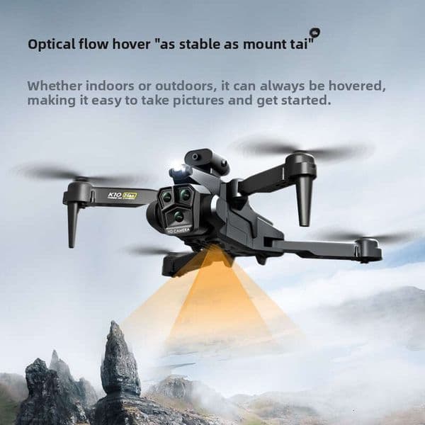 K10max Drone Obstacle Avoidance Remote Control Aircraft Optical Flow Hovering Three-Lens HD Aerial Photography Quadcopter Kuhangxin 1626-529-1220
